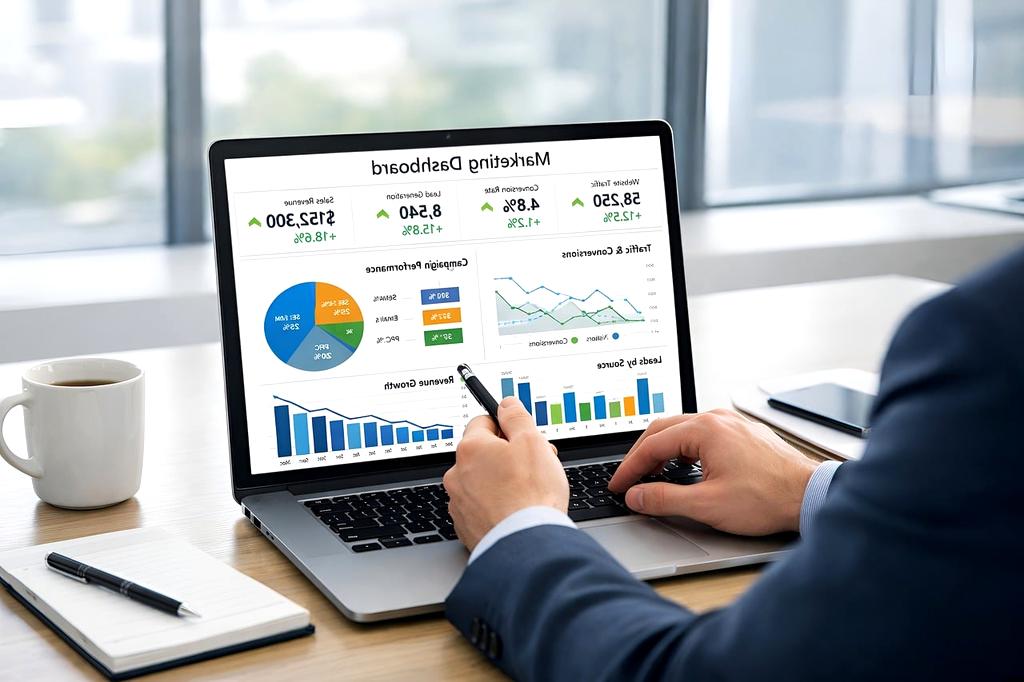TechFlow SaaS website dashboard interface on laptop screen
